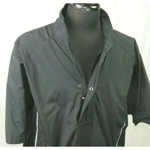 Men's DryJoys by FootJoy Black Pull‎ Over 1/4 Zip Polyester Golf Jacket Large